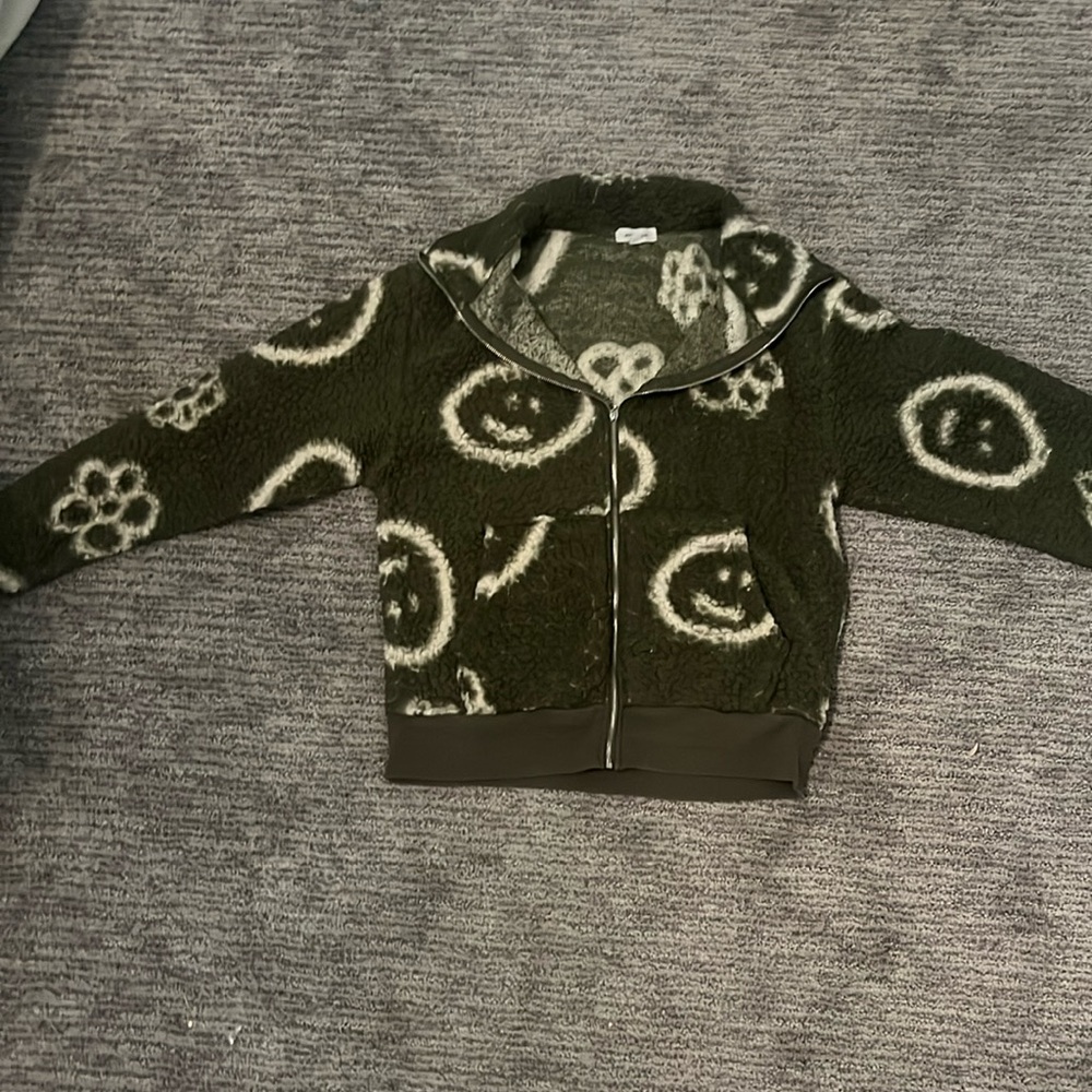 Xs green zip up jacket